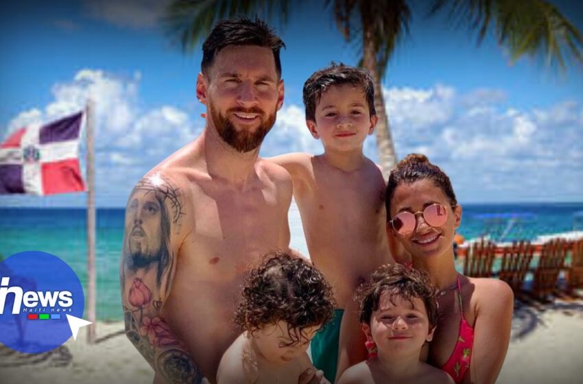  Lionel Messi et sa famille en vacances en République Dominicaine