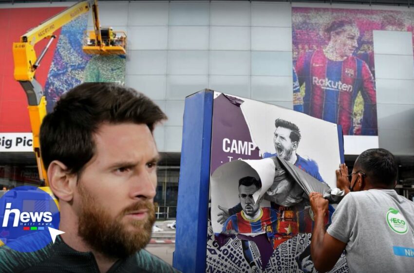  Le visage de Lionel Messi vient d’être effacé du Camp Nou