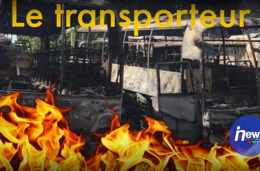  Les locaux de la compagnie “Le Transporteur”, aux Gonaïves incendiés