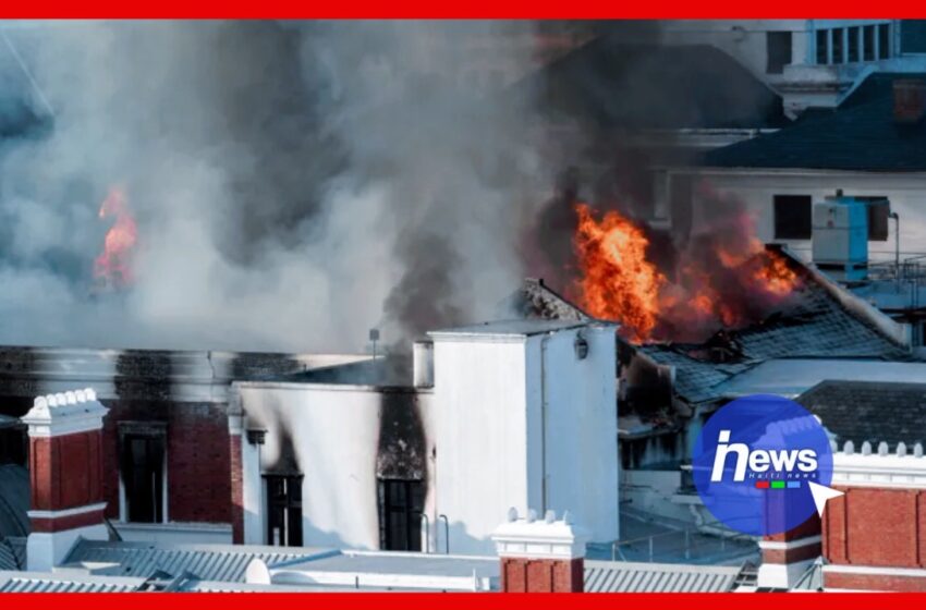  Afrique du Sud : un violent incendie détruit entièrement l’Assemblée nationale