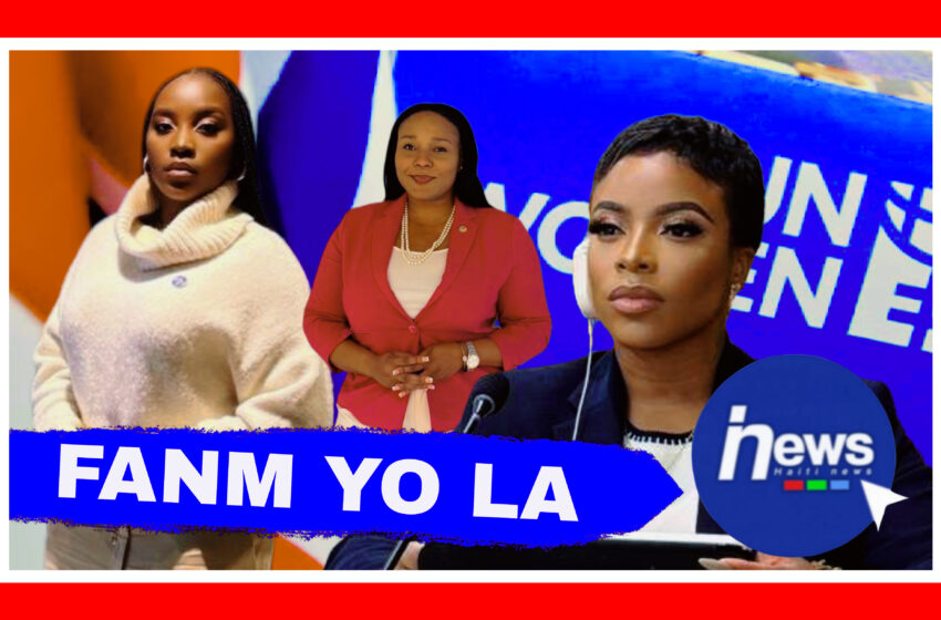  3 fanm ayisyèn ap pote vwa Ayiti sou tribin Nasyon Zini