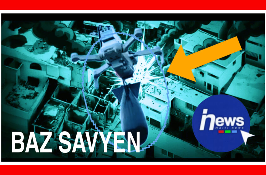  Plizyè dwón kamikaz lage sou baz Gran Grif