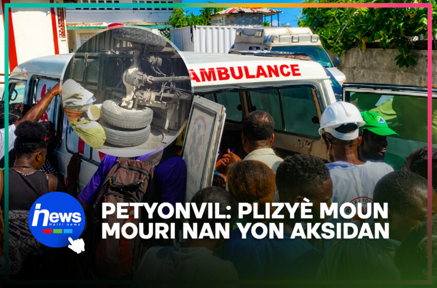  Plizyè moun mouri nan yon aksidan nan komin Petyonvil