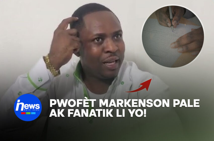  Pwofèt Markenson pale ak fanatik li yo atravè yon lèt.