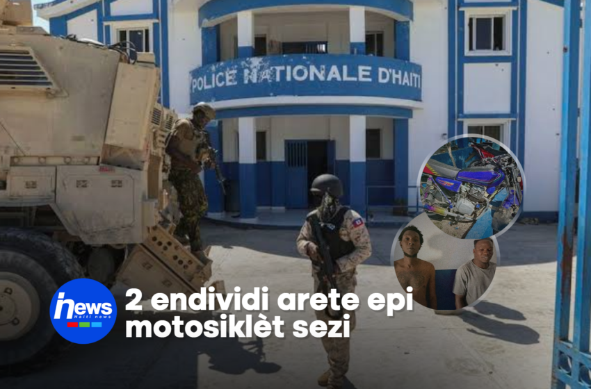  Fòlibète : Lapolis arete 2 endividi epi sezi plizyè motosiklèt nan yon operasyon