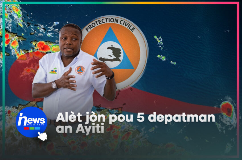  5 depatman anba alèt jòn akoz 38èm ond twopikal la