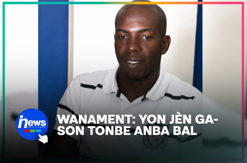  Yon jenn gason tonbe anba bal nan komin Wanament