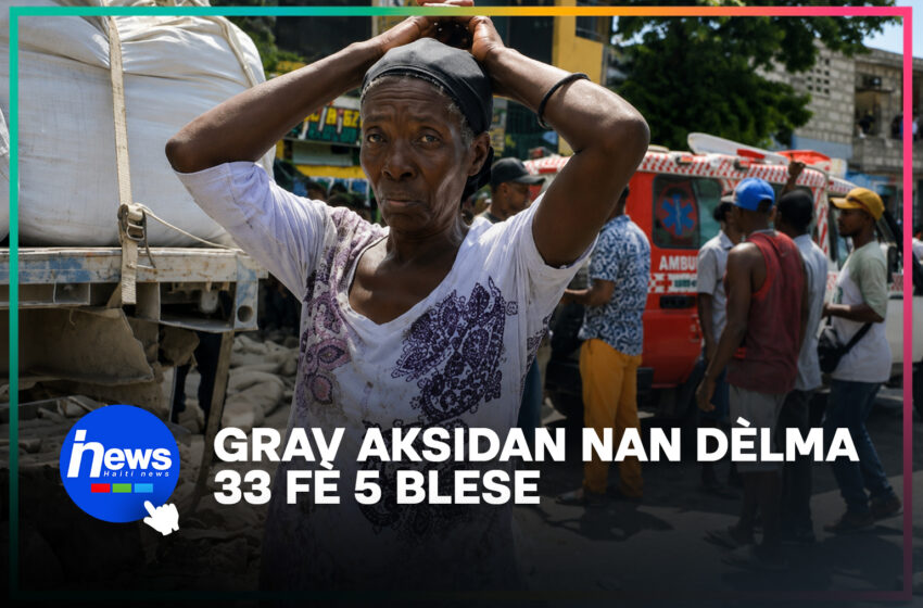  Gwo aksidan nan Delmas 33: 5 moun blese, yon granmoun nan eta kritik