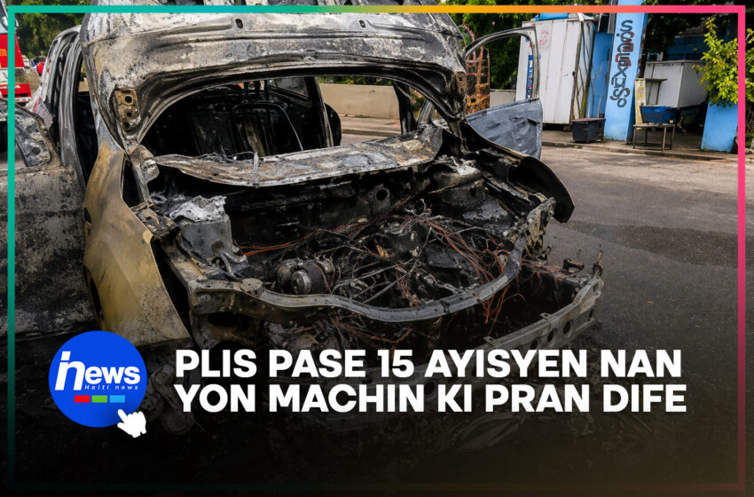  Dajabón: yon machin ki t ap transpòte 15 Ayisyen pran dife