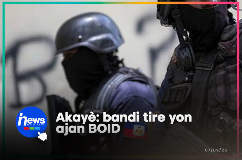  Akayè: yon polisyè BOID tonbe anba bal bandi