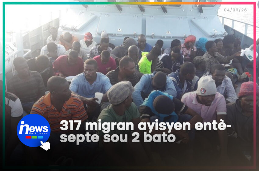  317 migran ayisyen arete sou 2 bato nan Bahamas ak Turks and Caicos