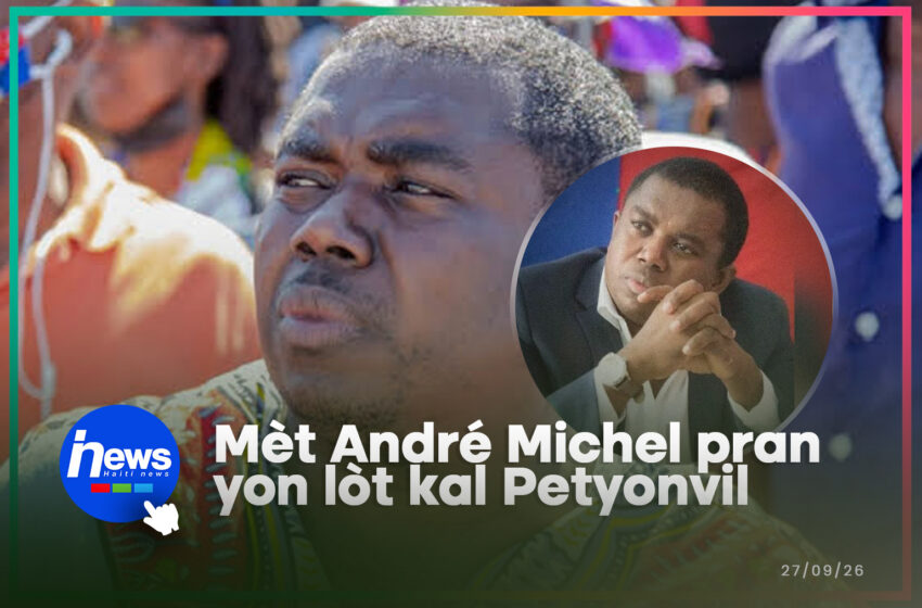  Yo leve men sou André Michel nan komin Petyonvil