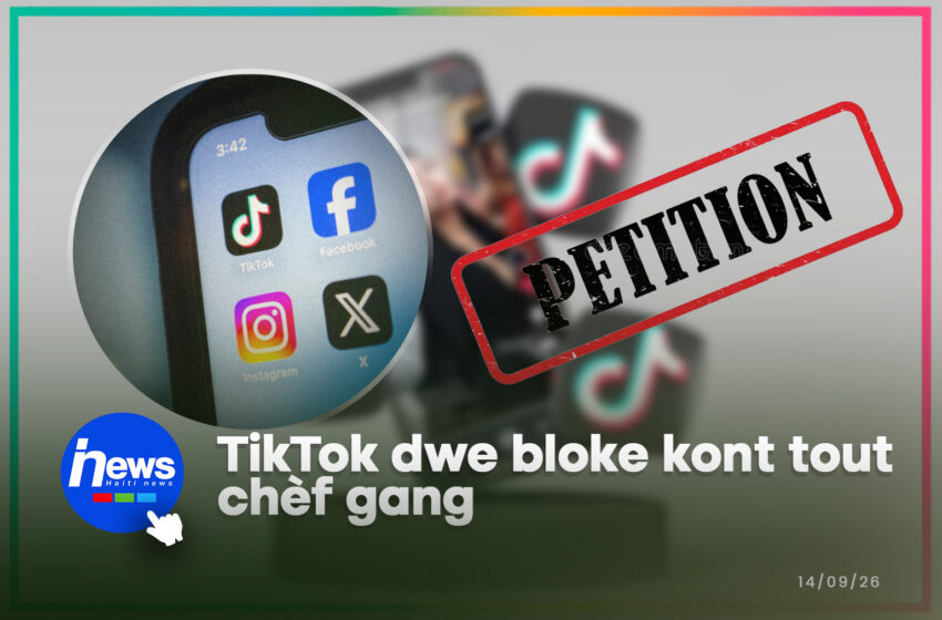  Yon petisyon lanse pou mande TikTok bloke paj tout gang yo