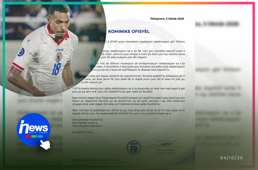  Federasyon Ayisyèn foutbòl pale sou selebrasyon Wilson Isidor