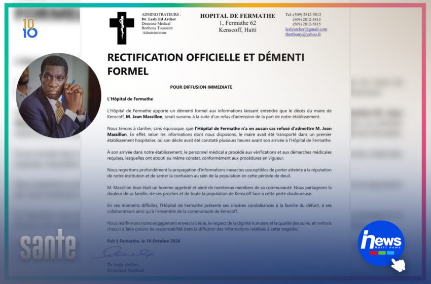 Lopital Fèmat demanti rimè k ap sikile sou li yo